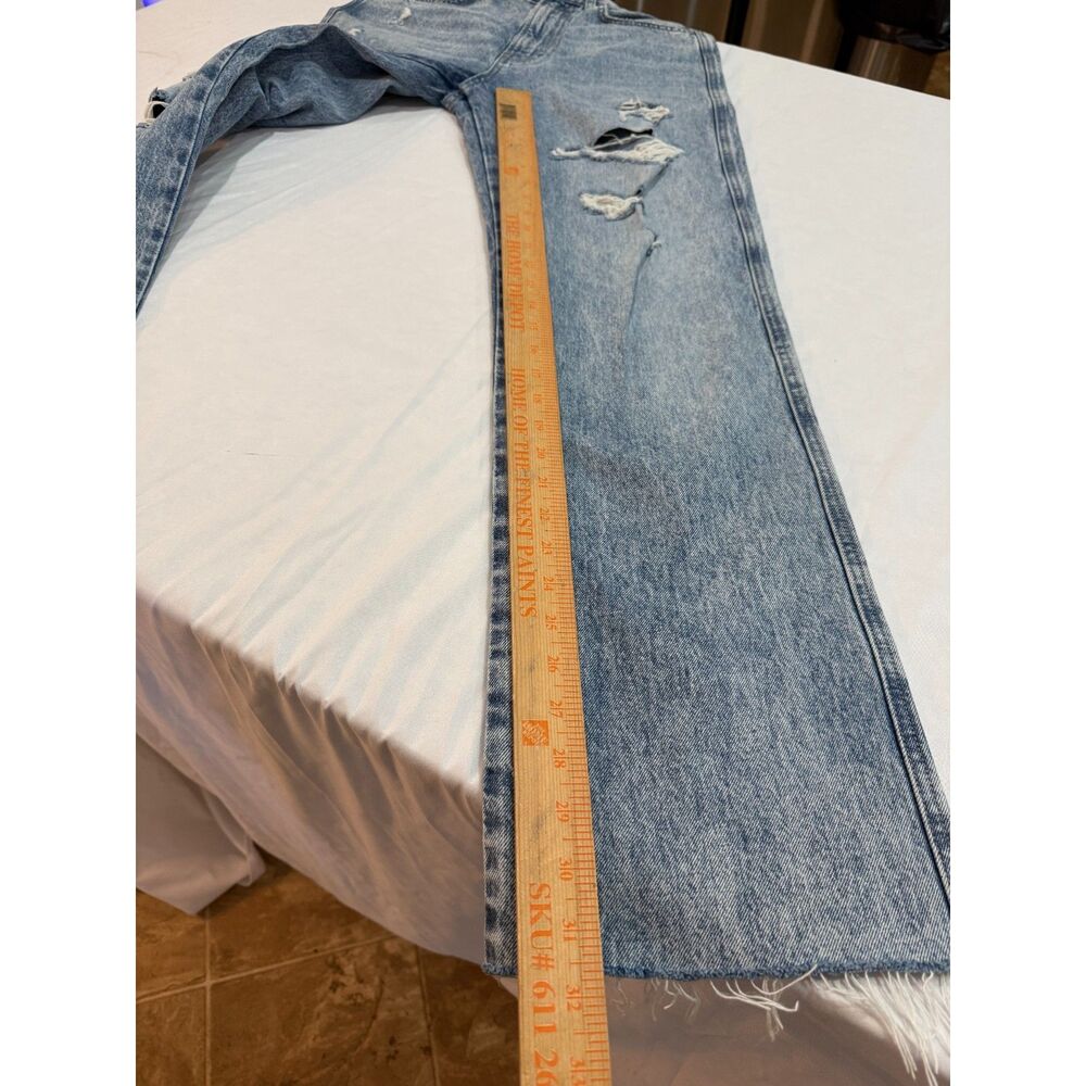 Veronica Beard Dylan High Rise Full Length Straight Jeans Pebble Stone Size 28 - Picture 9 of 14
